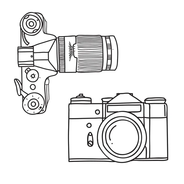 Vinobraní fotoaparát. vektorové ilustrace — Stockový vektor