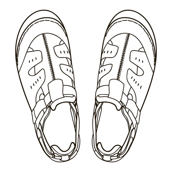 Flip flop sandália sapatos para homens . — Vetor de Stock