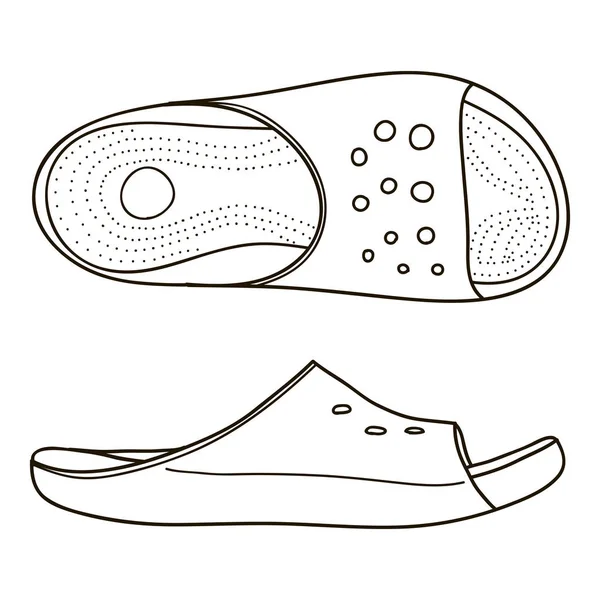 Flip flop σαντάλι παπούτσια για άνδρες — Διανυσματικό Αρχείο