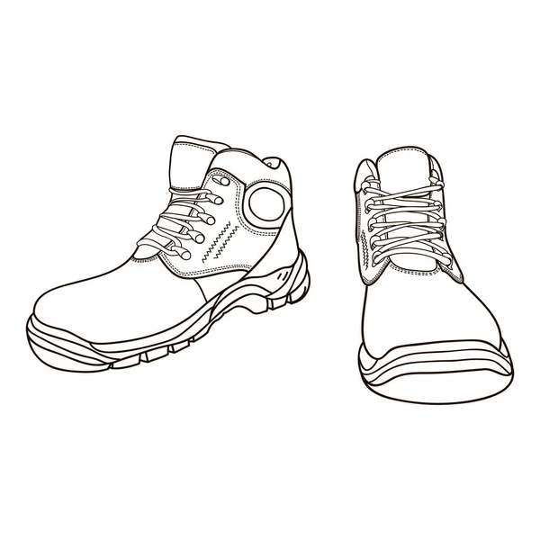 安全靴个人防护设备 矢量涂鸦图解 — 图库矢量图片