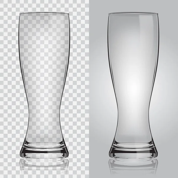 Durchsichtiges Bierglas. — Stockvektor