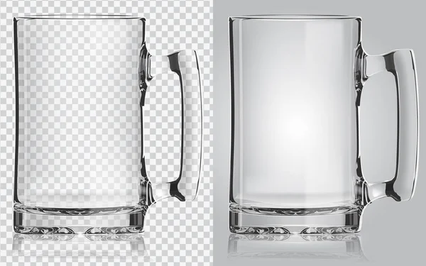 Vector transparent beer mug. — Stock Vector