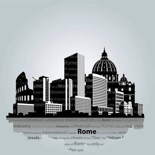 Rome cityscape. Vector illustration — Stock Vector