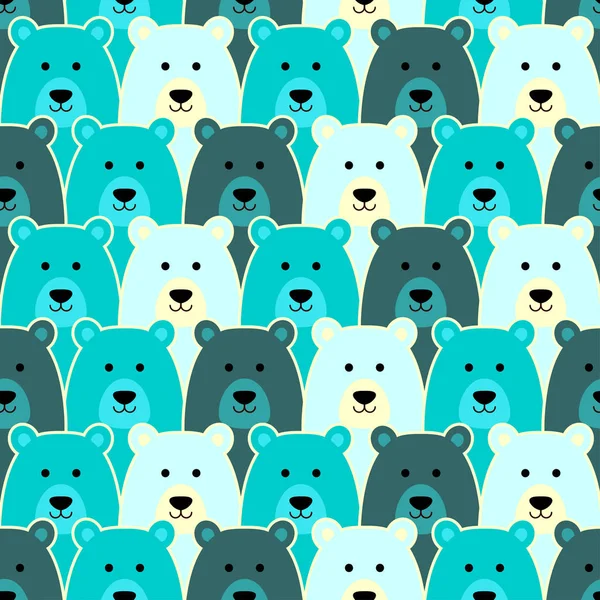 Seamless pattern with polar bear — Stock Vector