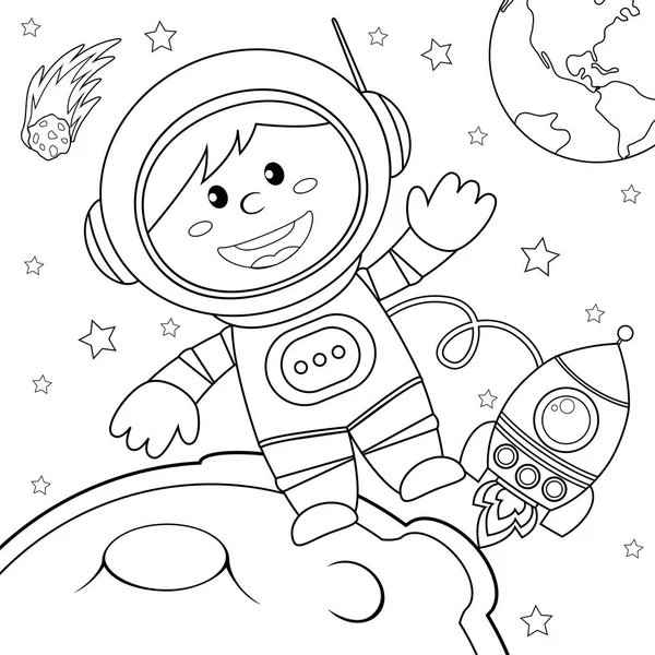 espace fusee coloriage page images vectorielles vecteurs libres de droits depositphotos voltes v