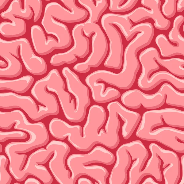 Nahtloses Muster Mit Menschlichen Oder Zombie Gehirnen — Stockvektor