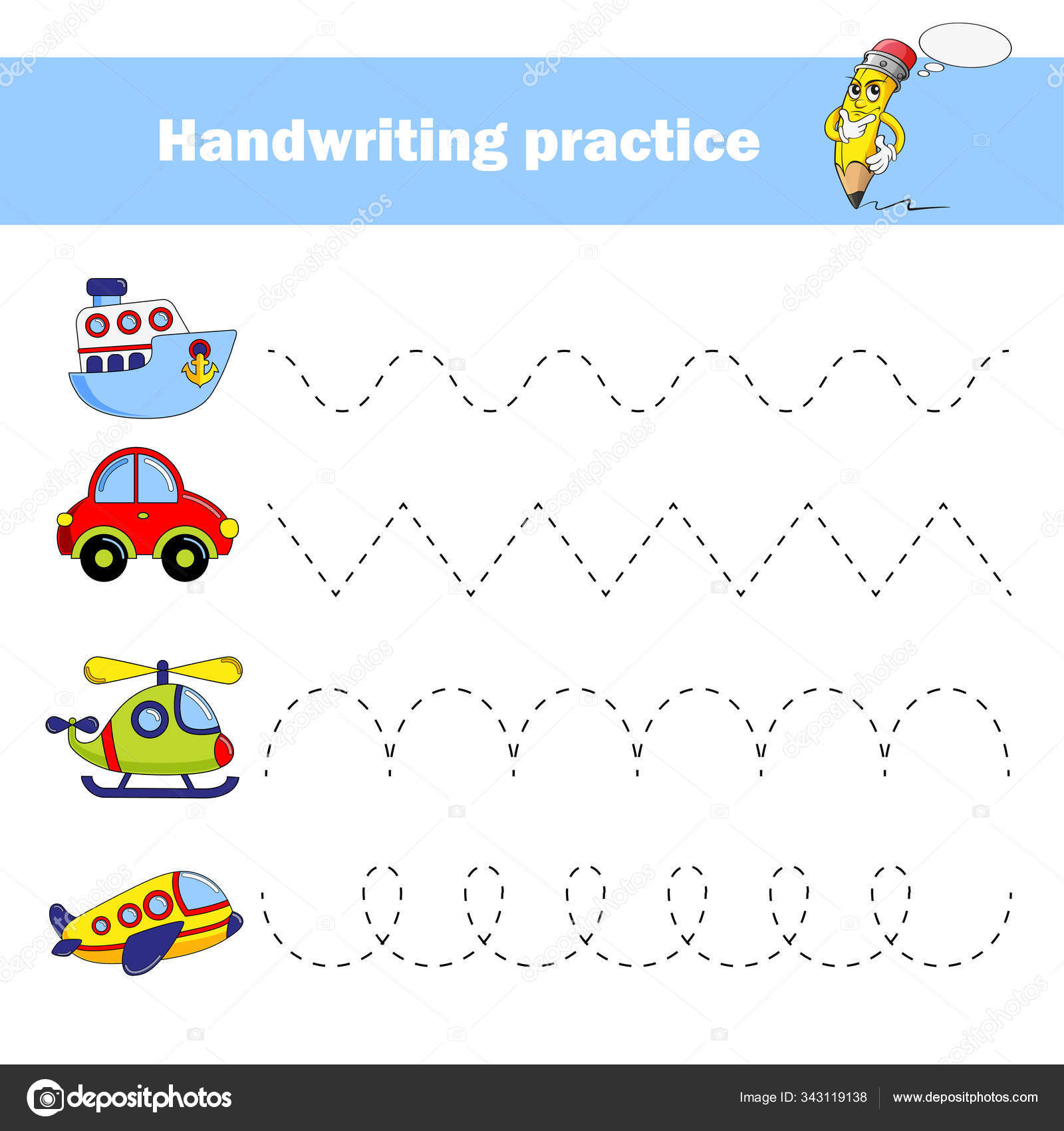 Handwriting Worksheets for Kids, Motor Skills