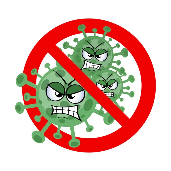 Ikona Zatrzymać Coronavirus Metody Zapobiegania Covid Zatrzymać Pandemię — Wektor stockowy