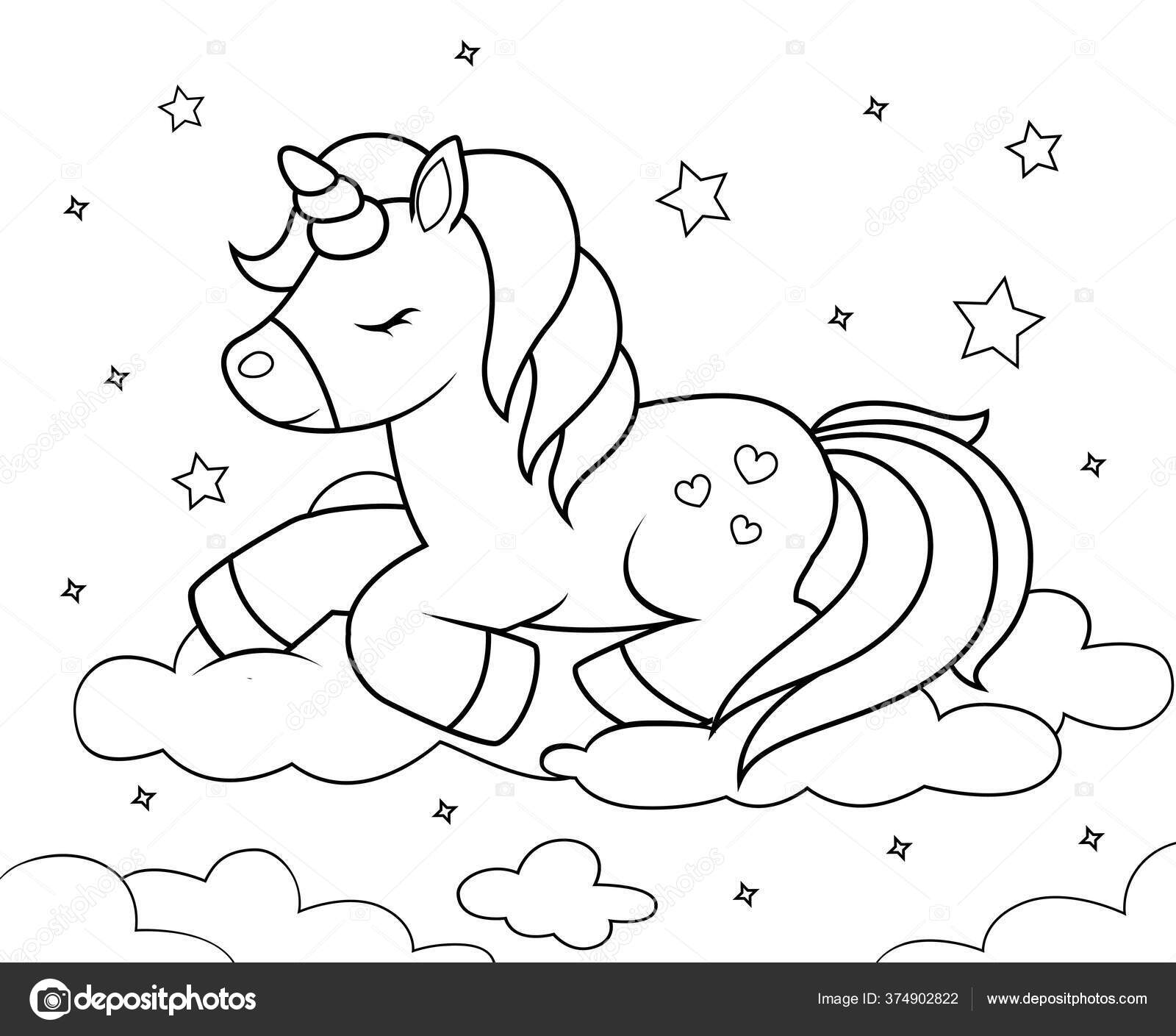 Lihat Gambar Mewarnai Unicorn Kartun Background Phone Tips