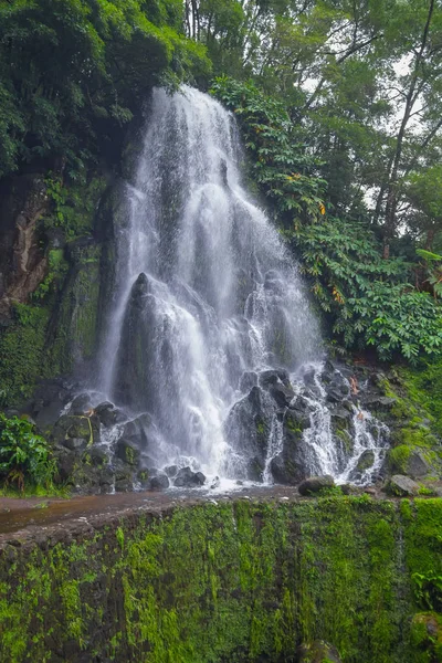 Ribeira Dos Caldeiroes Sistema Cascatas Nos Açores — Fotografia de Stock