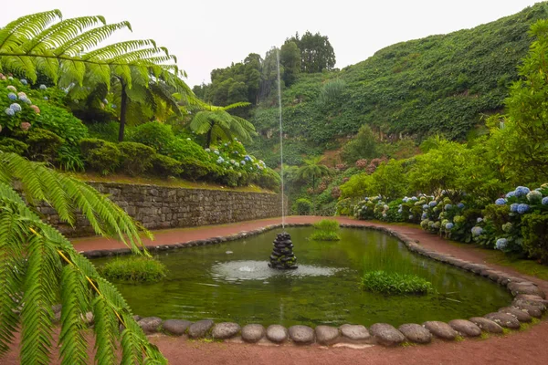 Ribeira Dos Caldeiroes Vattenfall Azorerna — Stockfoto