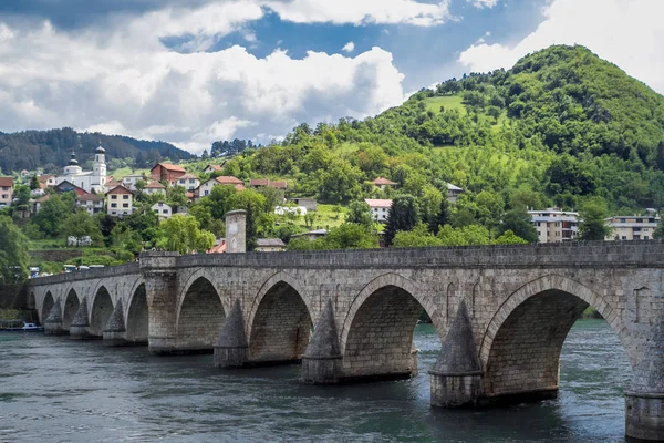 Panorama Visegrad Bosnia Herzogovina — Stock Photo, Image