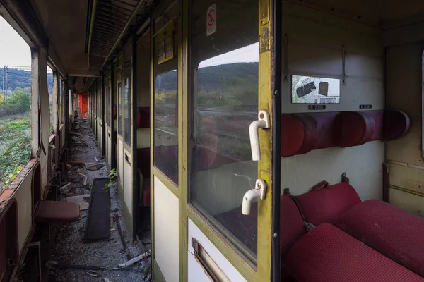 Trenes Abandonados Serbia — Foto de Stock