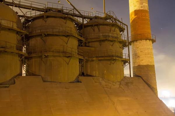 Staal Fabriek Nacht Rusland — Stockfoto