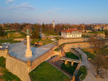 Sırbistan 'ın Belgrad kentindeki eski Kalemegdan kalesi