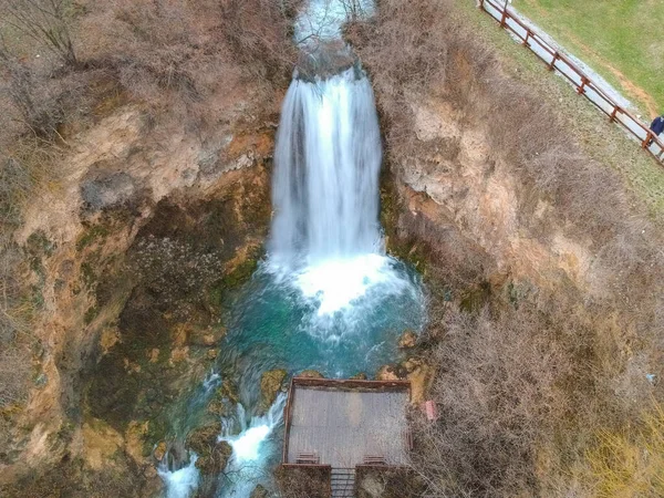 Waterfall Veliki Buk Lisine Evening — Stock Photo, Image