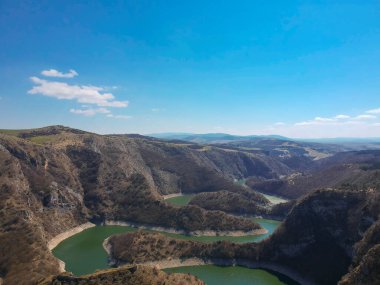 Sırbistan 'ın Uvac nehrinin kırsalları