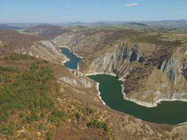 Sırbistan 'ın Uvac nehrinin kırsalları