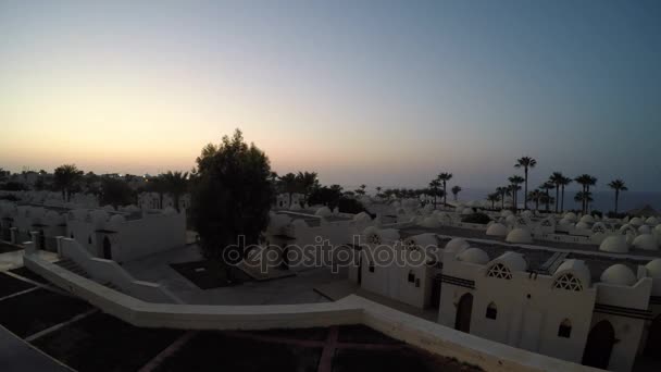 Krásy egyptského hotelu ráno 4k časová prodleva — Stock video