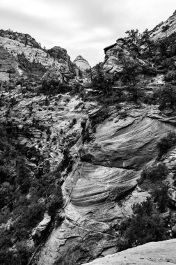 Katmanları üzerine Katmanlar rock Peaks siyah ve beyaz, ABD