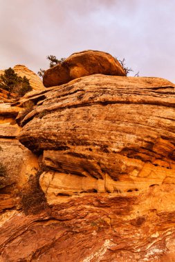 Turuncu renkli taş günbatımı zaman, ABD