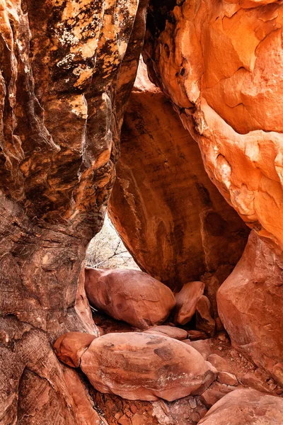 Primo piano di rocce di arenaria al Red Rock Canyon, USA — Foto Stock