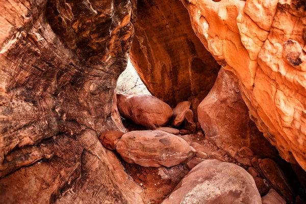 Primo piano di rocce di arenaria al Red Rock Canyon, USA — Foto Stock