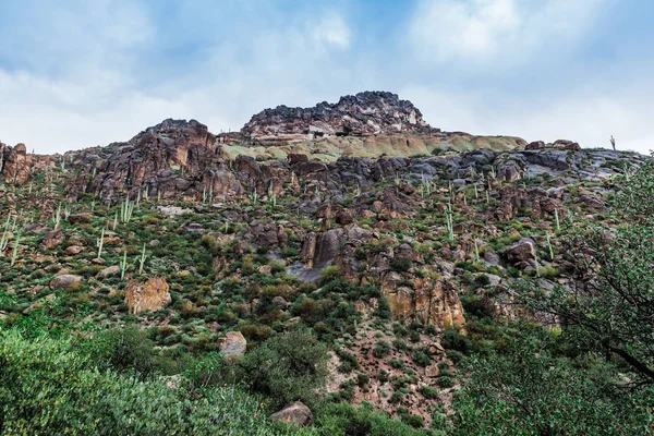 Landschaft von felsigen Hügeln in der Wüste von arizona, USA — Stockfoto