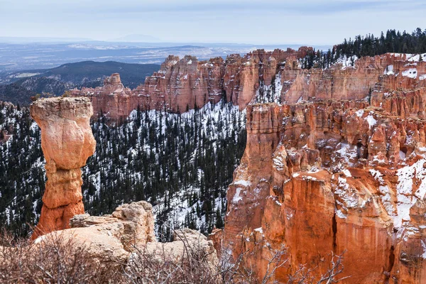 Landscape And Hoodoo Rock Called The Hunter In Bryce Canyon, Uta — Stock Photo, Image