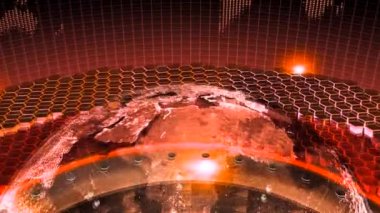 Kırmızı toprak döndürülmüş haber Intro döngü