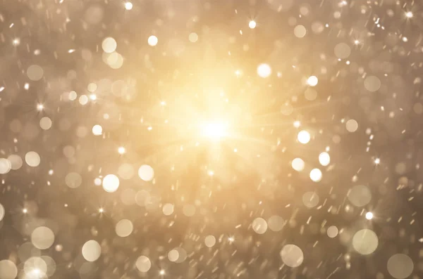Glanz goldene Lichter Hintergrund, Weihnachtsbeleuchtung — Stockfoto