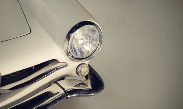 Faros de coche clásicos, color blanco — Foto de Stock