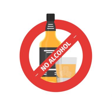 Vektör Düz dur içme alkol şişe cam simgesi