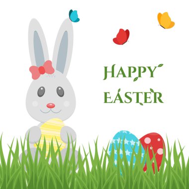 Mutlu Paskalya yumurtaları, tavşan kulakları veya tavşan kulakları