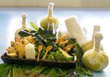 Spa Tayland şifa Tay bitkisel kompres tekniği