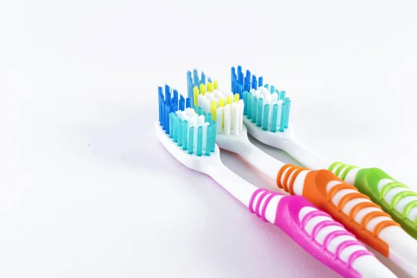 Daily oral hygiene - toothbrush on white background — Stock Photo, Image