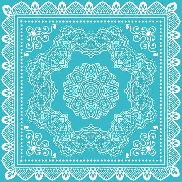 Decoratieve Gekleurde Achtergrond Geometrische Floral Doodle Patroon Met Sierlijke Lace Stockvector