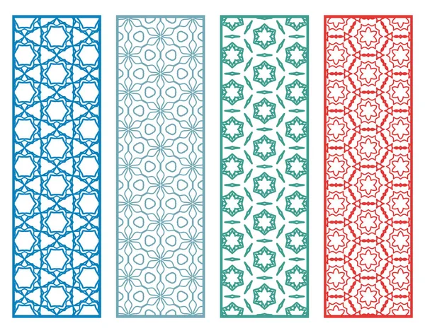 Decoratieve geometrische lijnranden met herhalende textuur Rechtenvrije Stockvectors