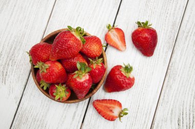 Olgun kırmızı çilek