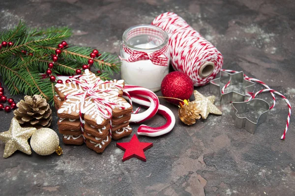 Biscuits au gingembre de Noël — Photo