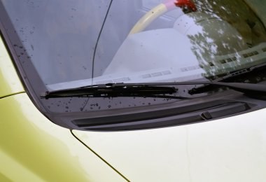 Araba silecek closeup