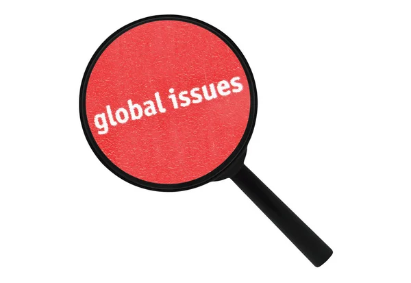 Tekst problemów globalnych — Zdjęcie stockowe