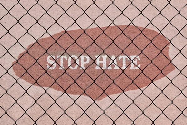 Text Stop Hate — Fotografie, imagine de stoc