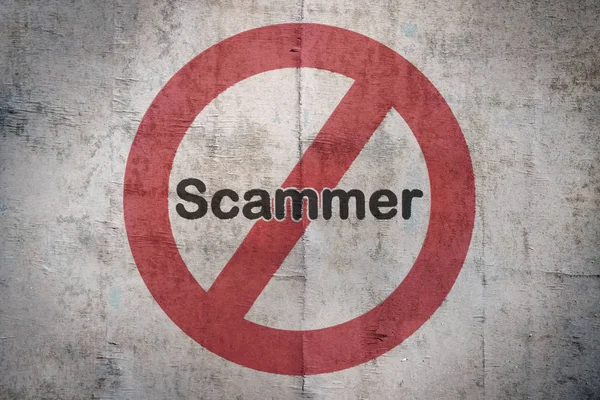 Ban the scammer — Stock Photo, Image