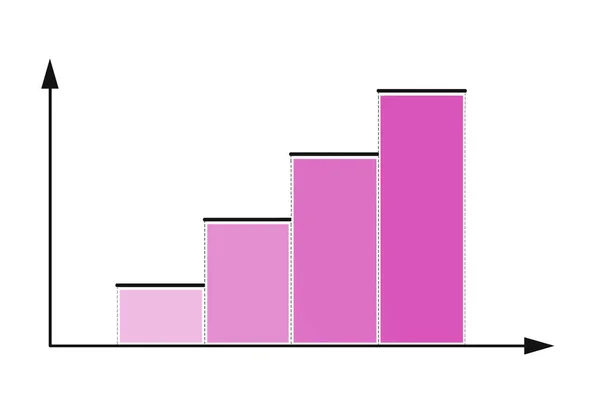 Diagramme à barres roses — Photo
