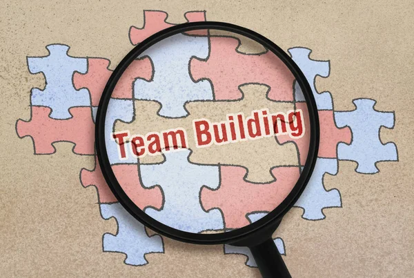 Texto Team Building — Fotografia de Stock
