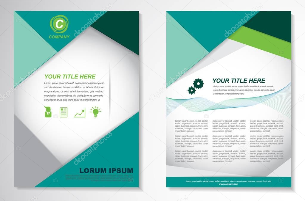 Vector Brochure Flyer design Layout template, size A4, Front page and back page, Easy to use and edit.