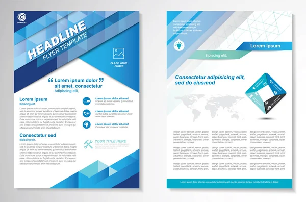 Vektor Broschyr Flyer design Layout mall, storlek A4, Framsida och baksida, infografik. Lätt att använda och redigera. — Stock vektor