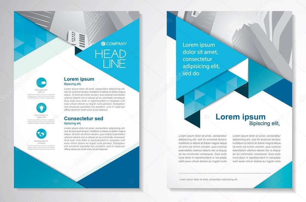 Vector Brochure Flyer design Layout template, size A4, Front page and back page, infographics. Easy to use and edit.