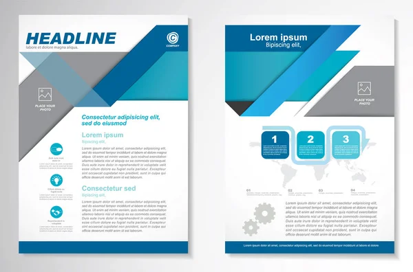 Vector Brochure Flyer Design Layout Sjabloon Maat Voor Achterpagina Infographics — Stockvector